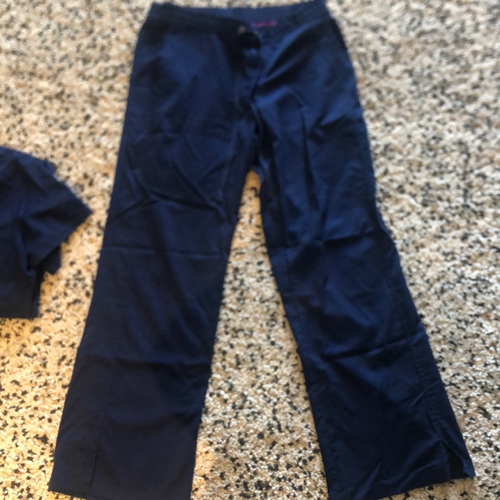 Blue scrub pants